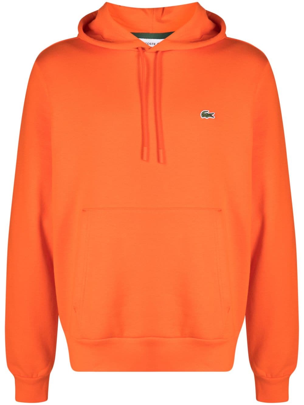 Lacoste logo-patch drawstring hoodie - Orange von Lacoste