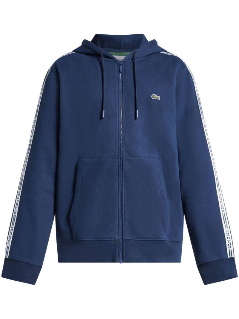 Lacoste logo-patch hoodie - Blue von Lacoste