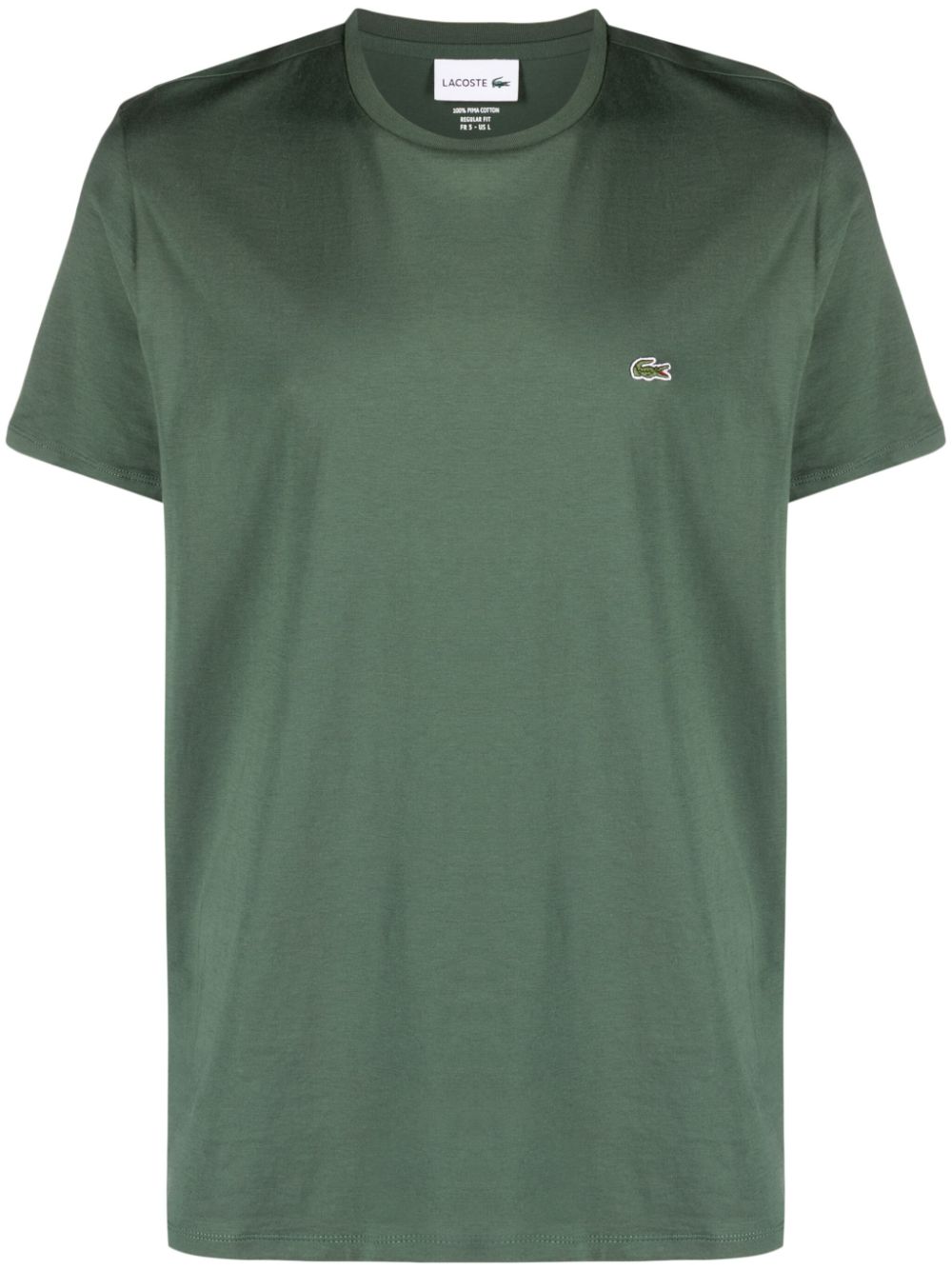 Lacoste logo-patch jersey T-shirt - Green von Lacoste