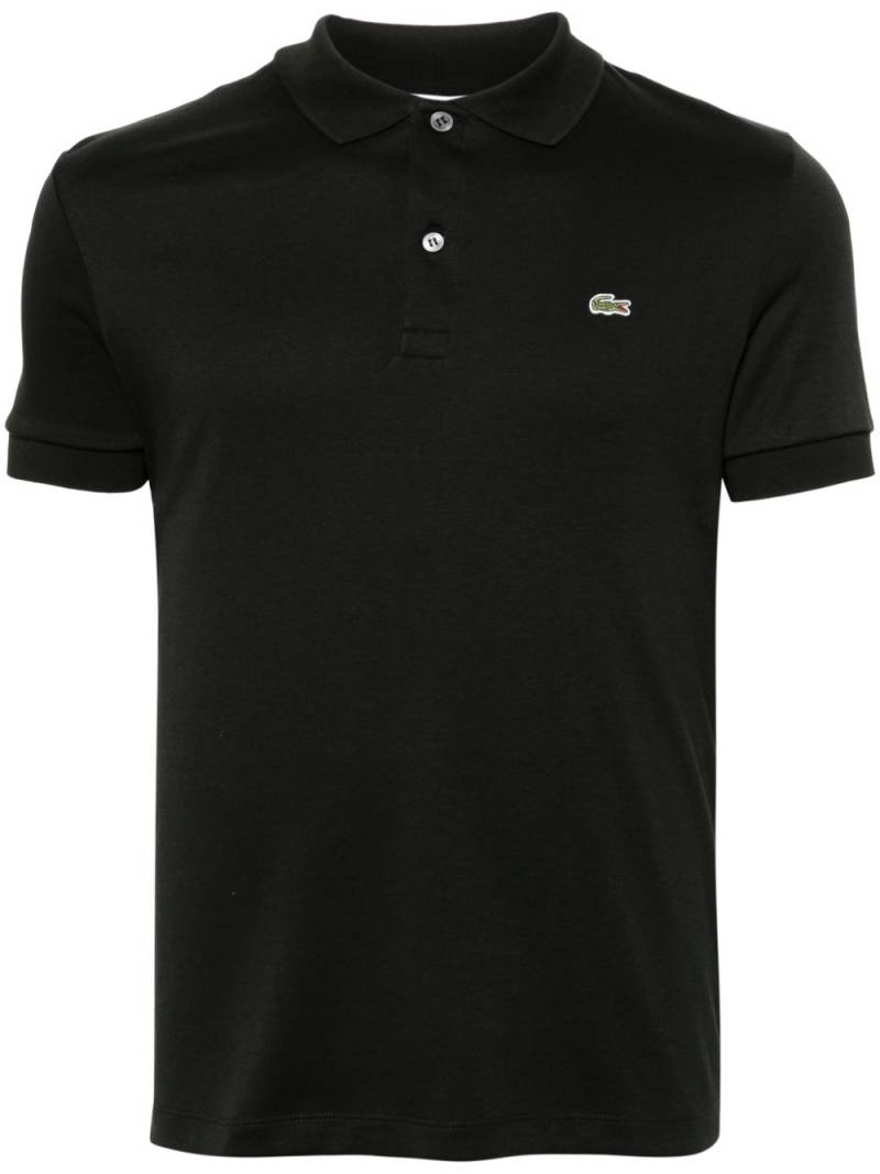 Lacoste logo-patch jersey polo shirt - Black von Lacoste