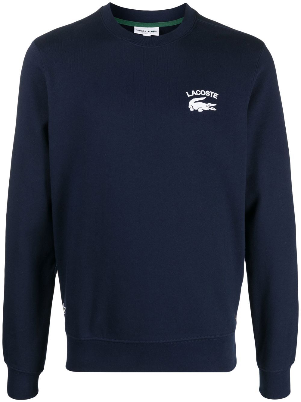 Lacoste logo-patch long-sleeve sweatshirt - Blue von Lacoste