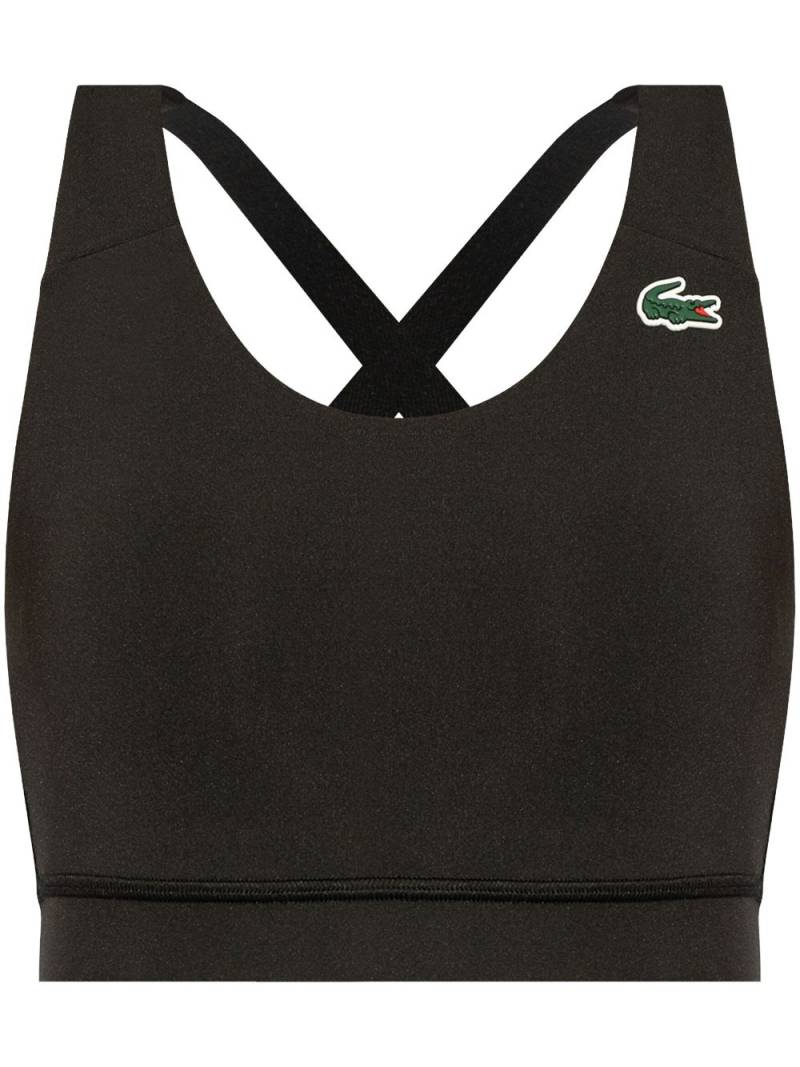 Lacoste logo patch performance top - Black von Lacoste