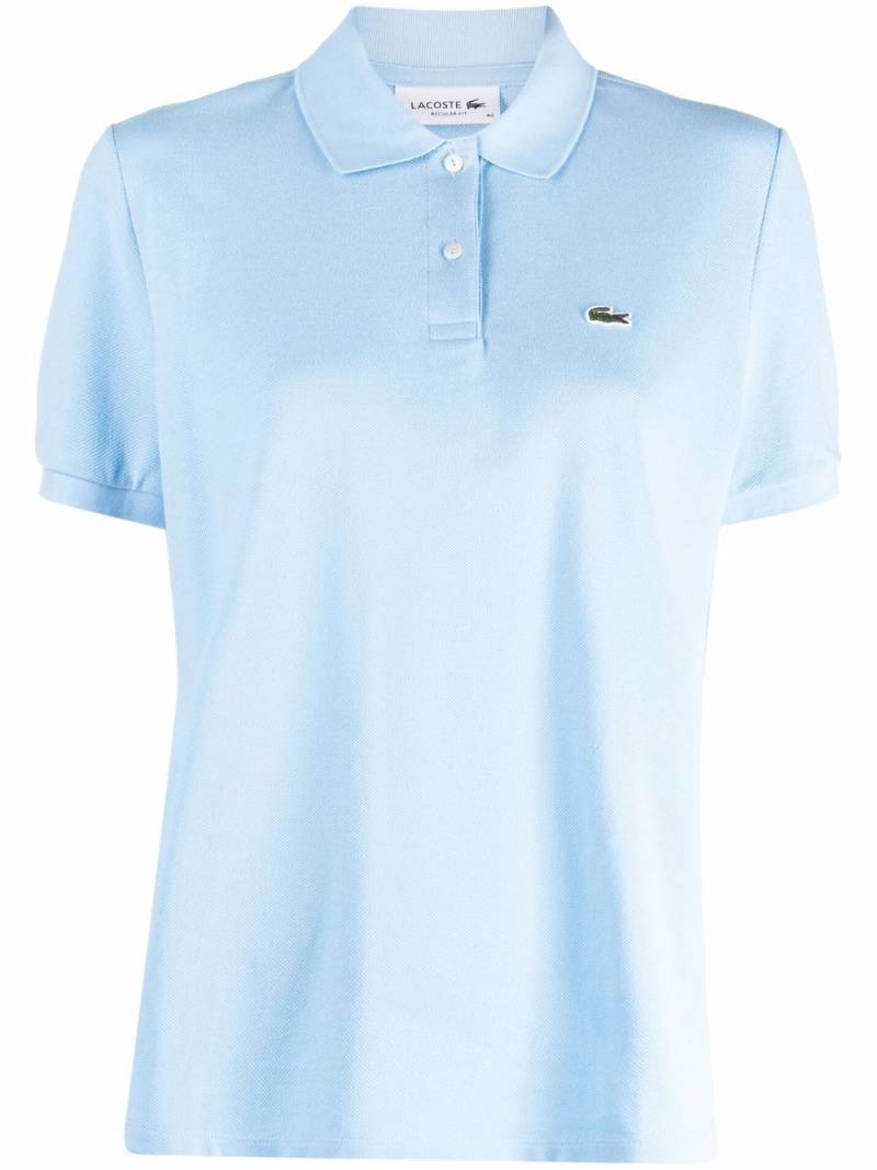 Lacoste logo-patch piqué polo shirt - Blue von Lacoste