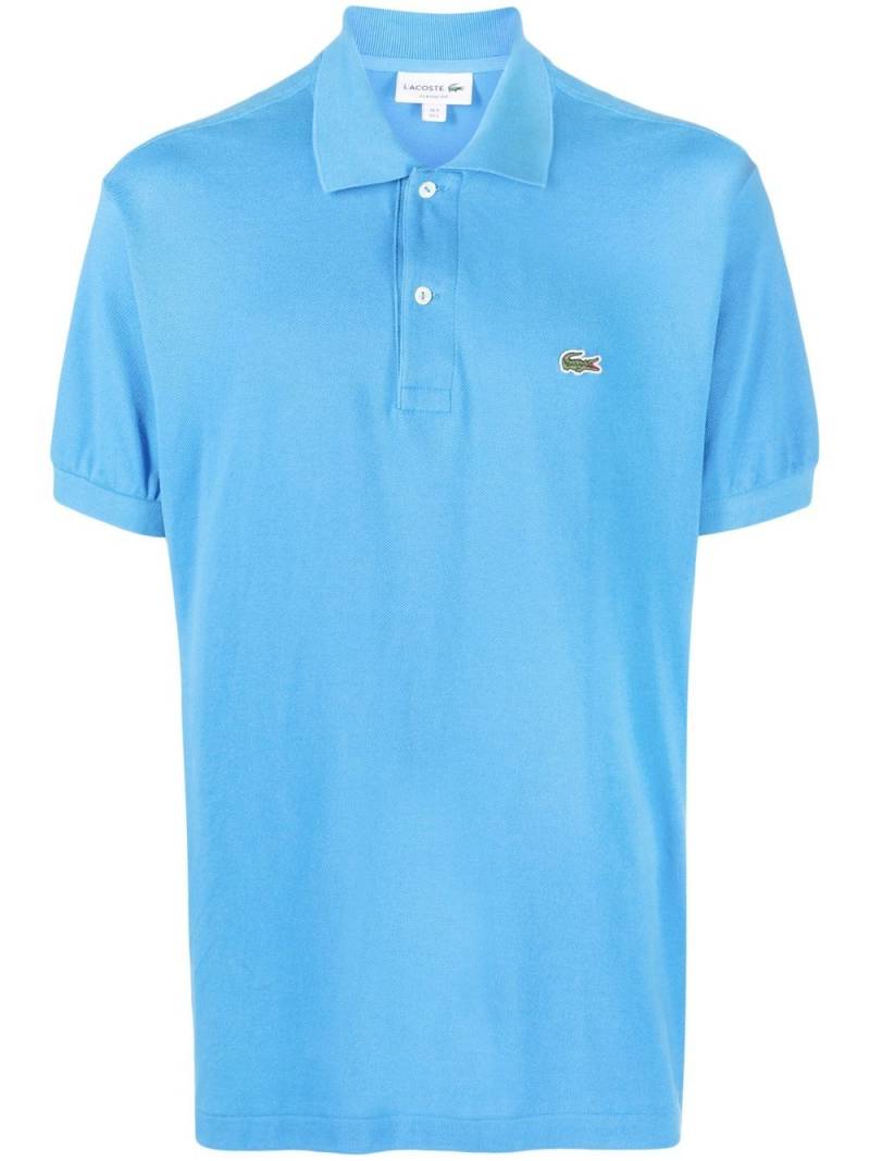 Lacoste logo-patch polo shirt - Blue von Lacoste