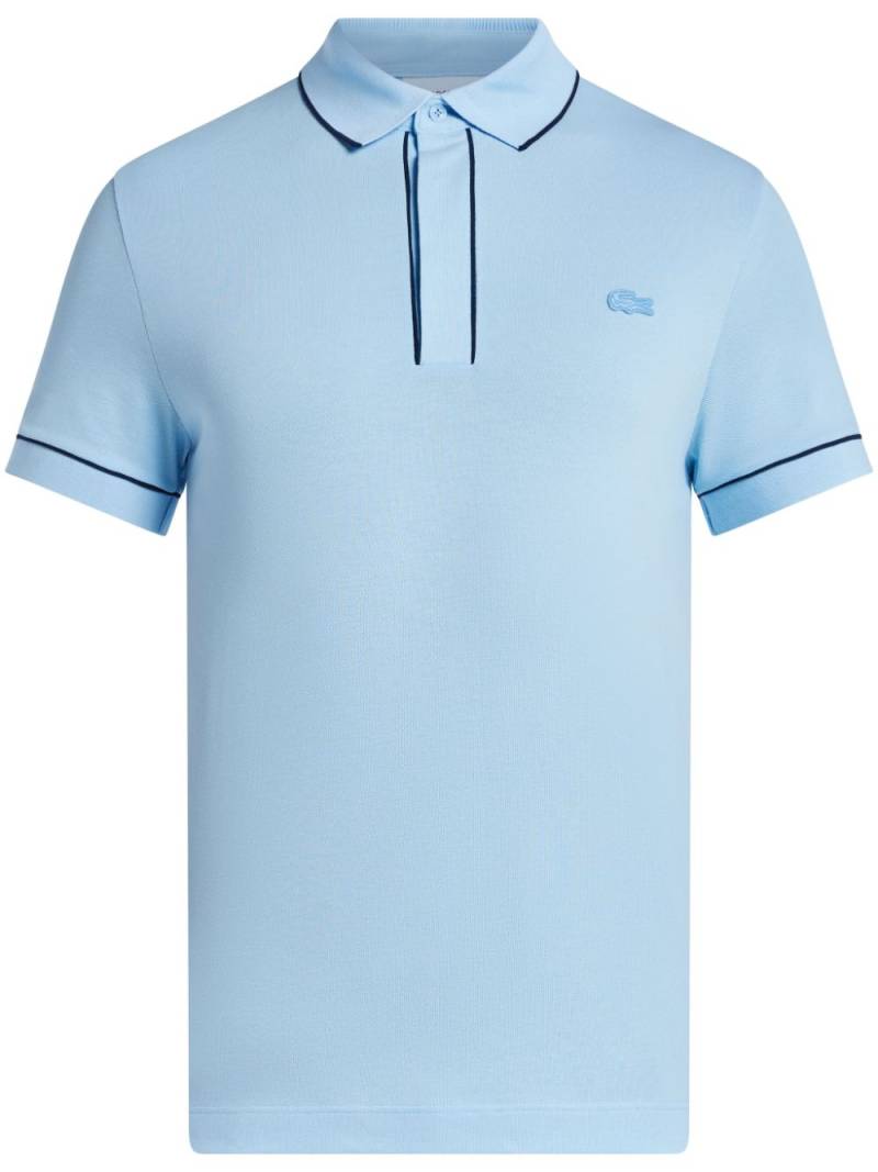 Lacoste logo-patch polo shirt - Blue von Lacoste