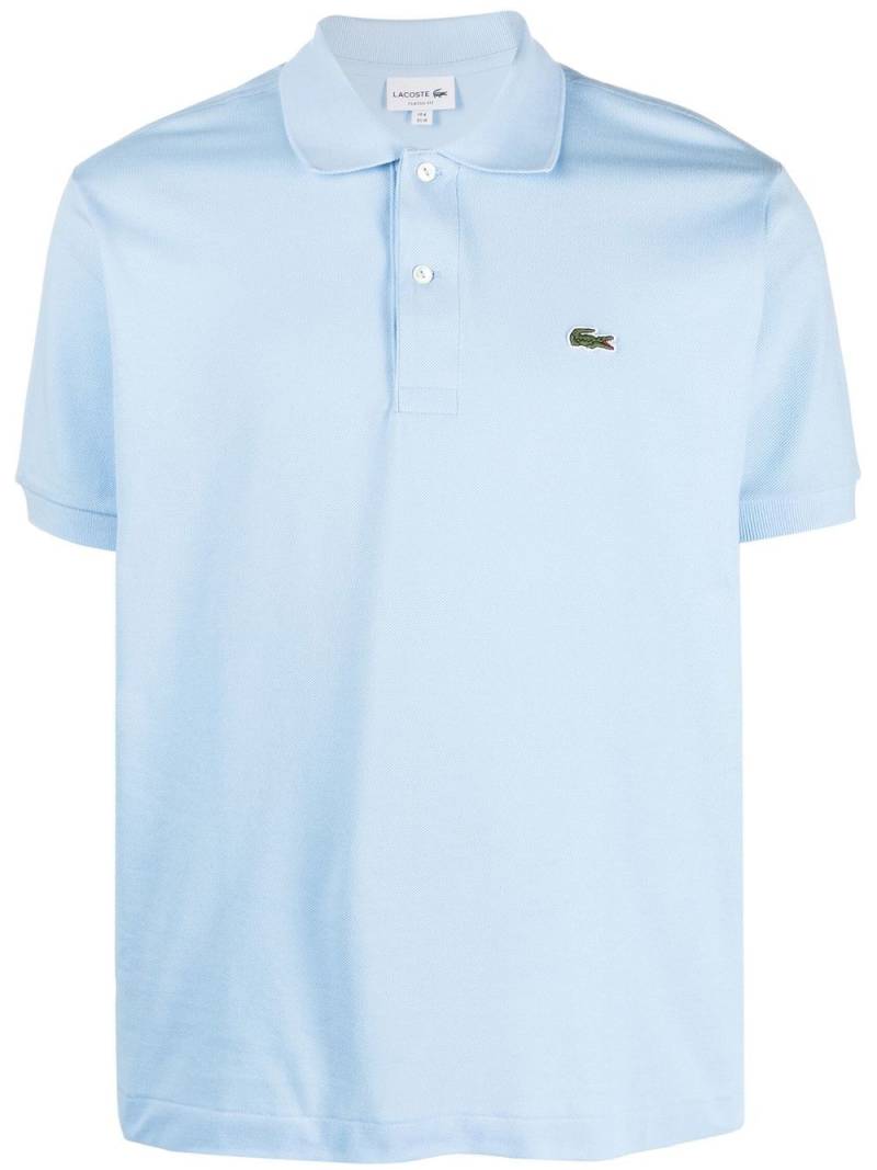 Lacoste logo-patch polo shirt - Blue von Lacoste