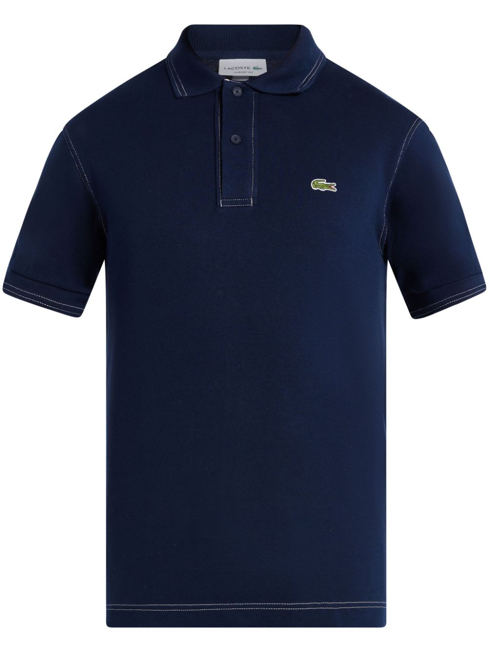 Lacoste logo-patch polo shirt - Blue von Lacoste