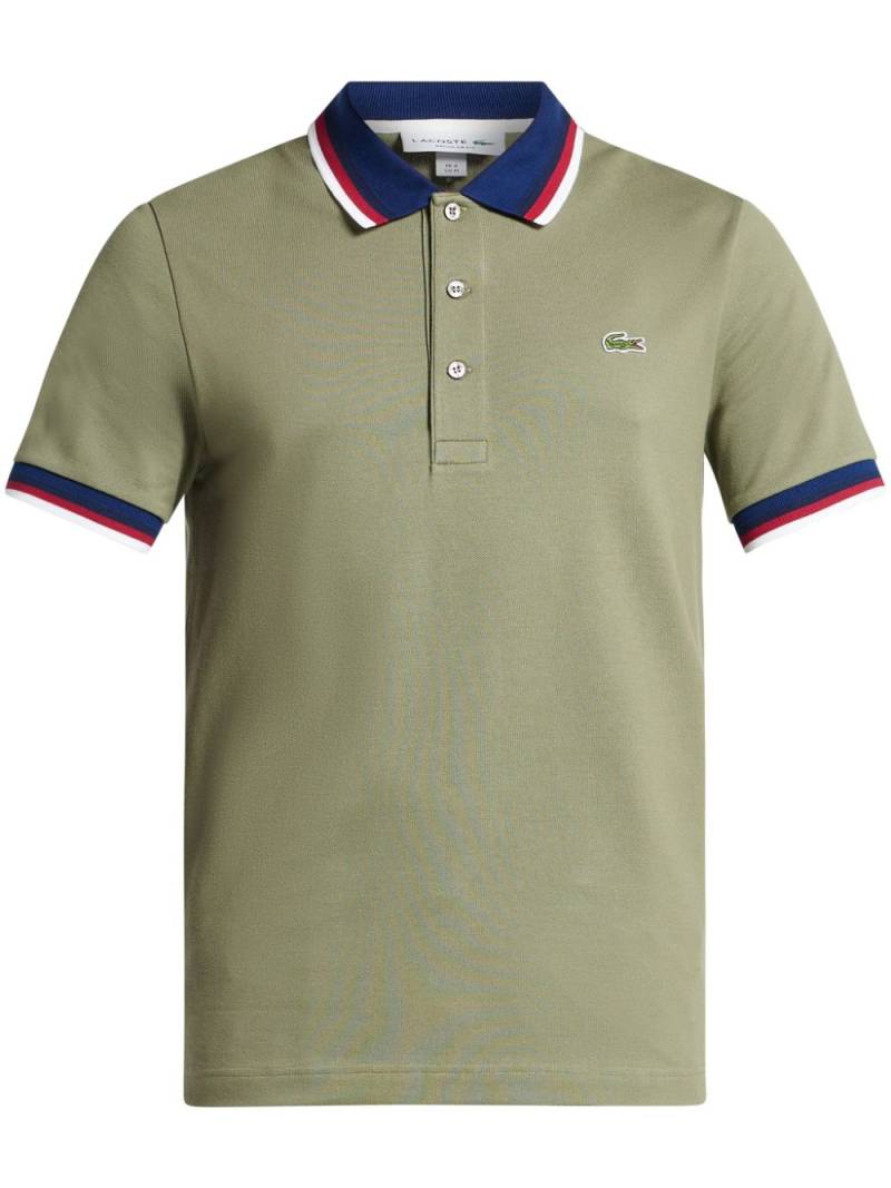 Lacoste logo-patch polo shirt - Green von Lacoste