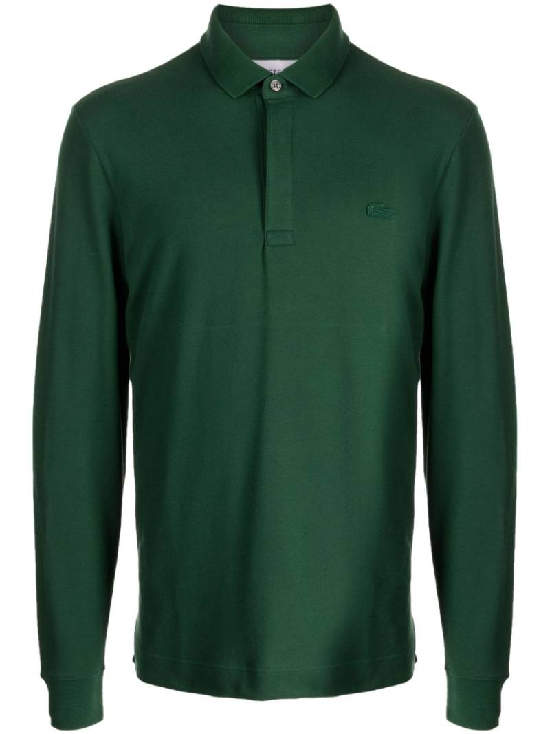 Lacoste logo-patch polo shirt - Green von Lacoste