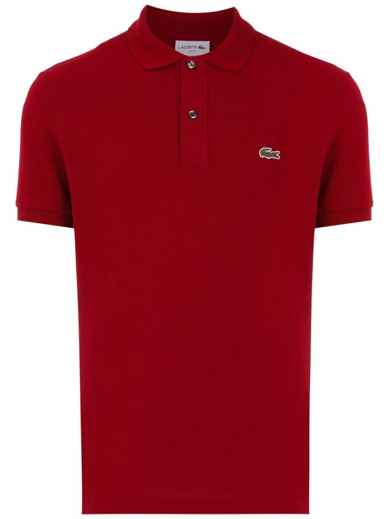 Lacoste logo patch polo shirt - Red von Lacoste