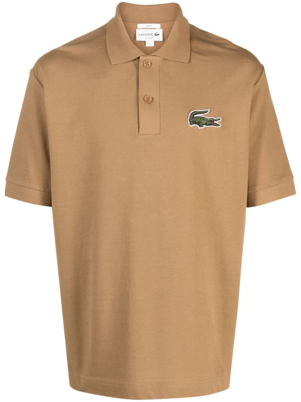 Lacoste logo-patch short-sleeved polo shirt - Brown von Lacoste