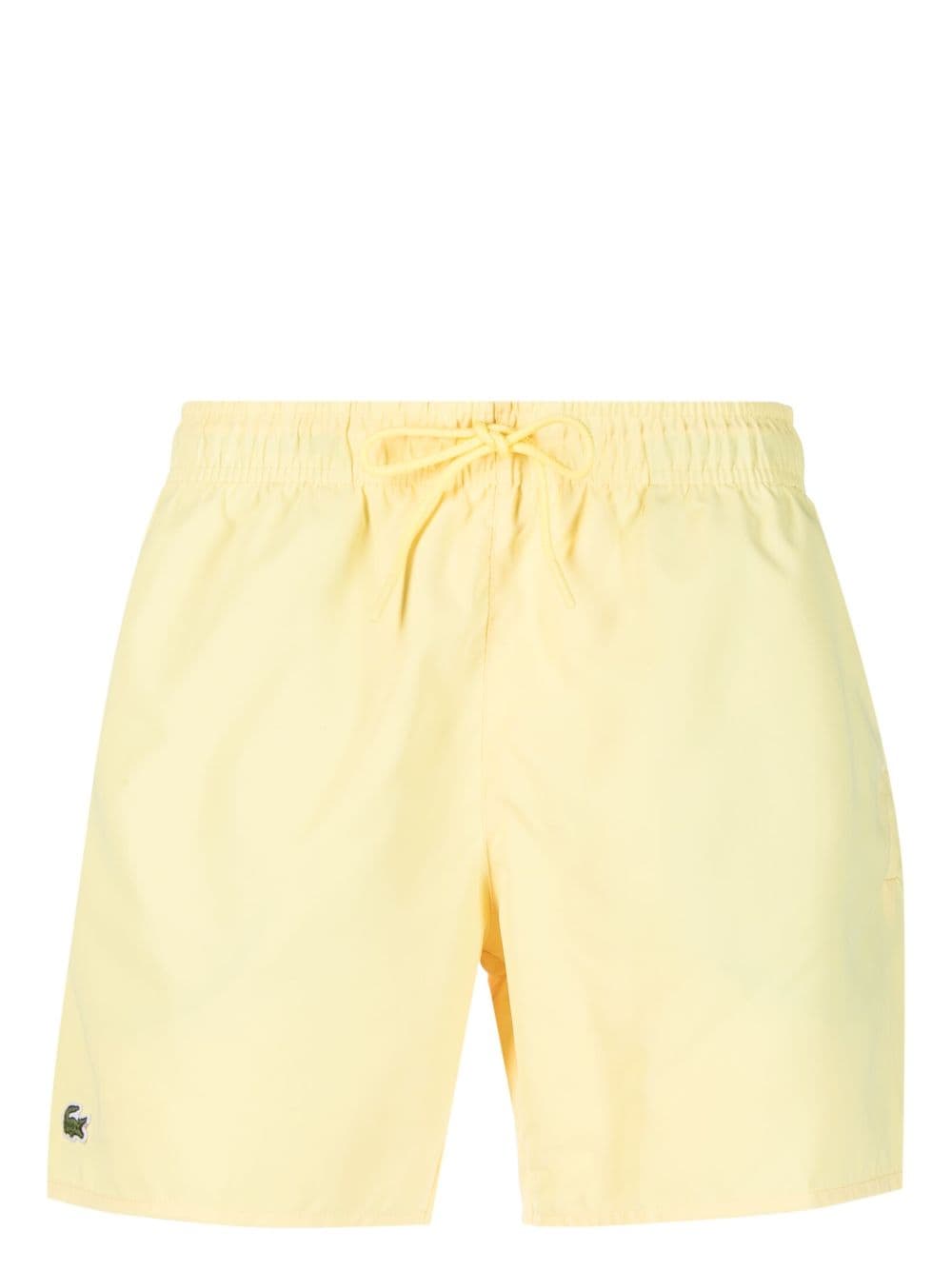 Lacoste logo-patch swim shorts - Yellow von Lacoste