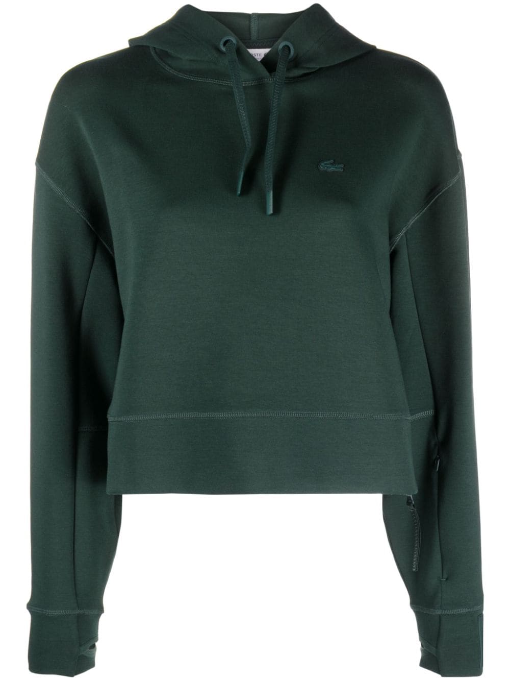 Lacoste logo-patch thumb-slot hoodie - Green von Lacoste