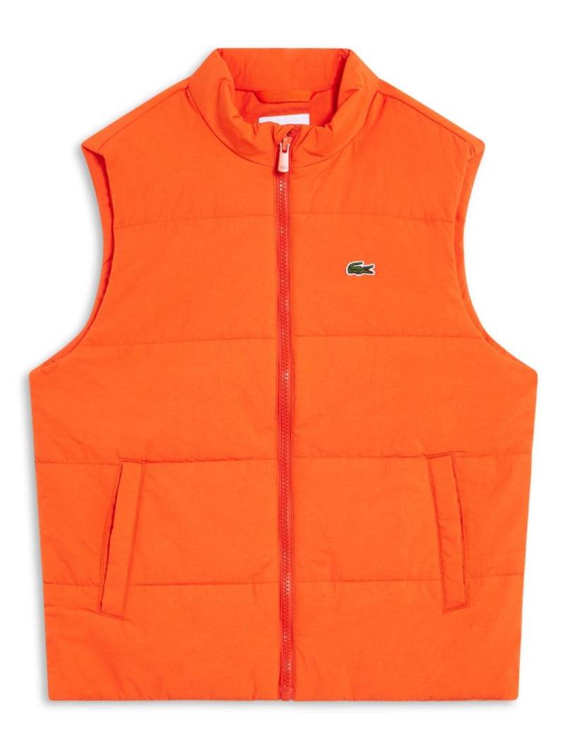 Lacoste logo-patch vest - Orange von Lacoste