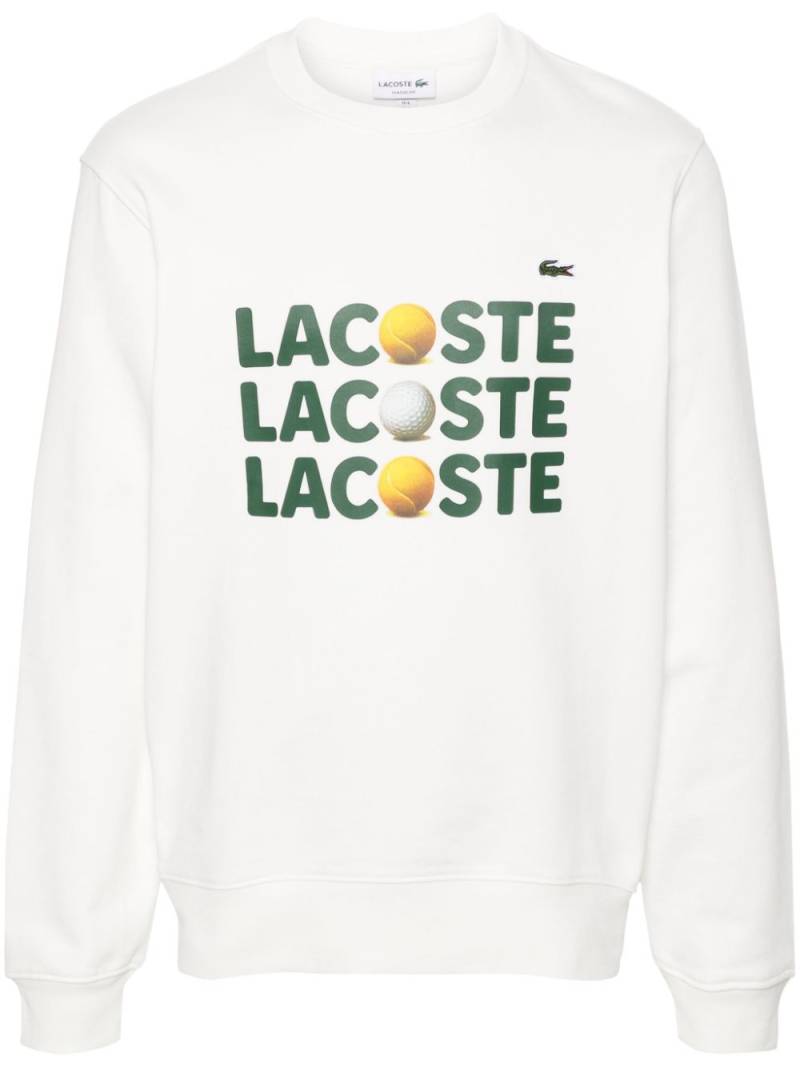 Lacoste logo-print cotton sweatshirt - White von Lacoste