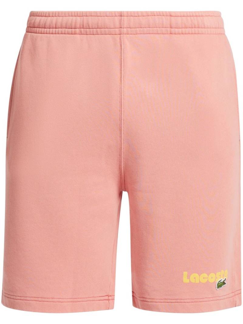 Lacoste logo-print organic cotton track shorts - Pink von Lacoste