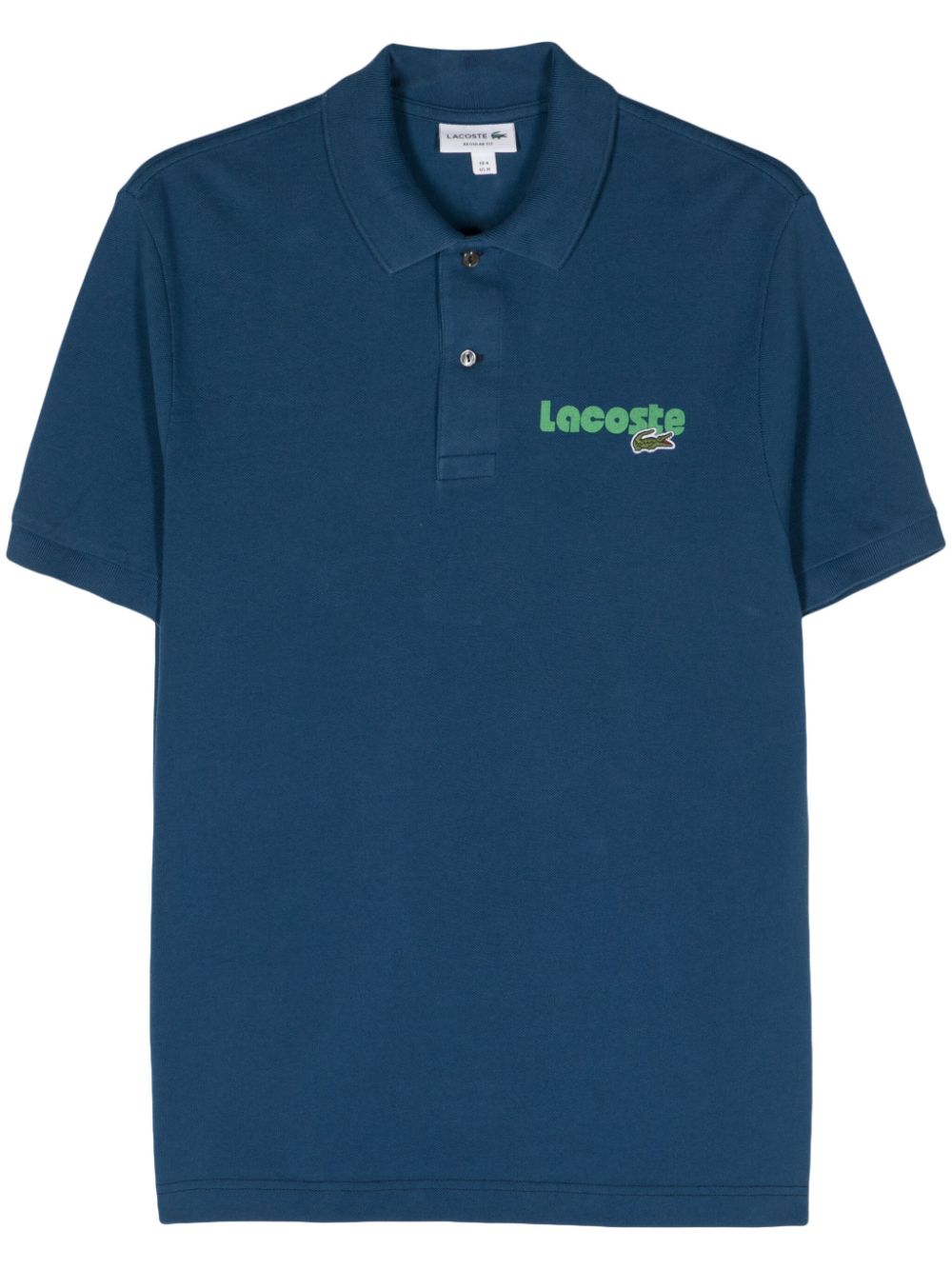 Lacoste logo-print piqué polo shirt - Blue von Lacoste