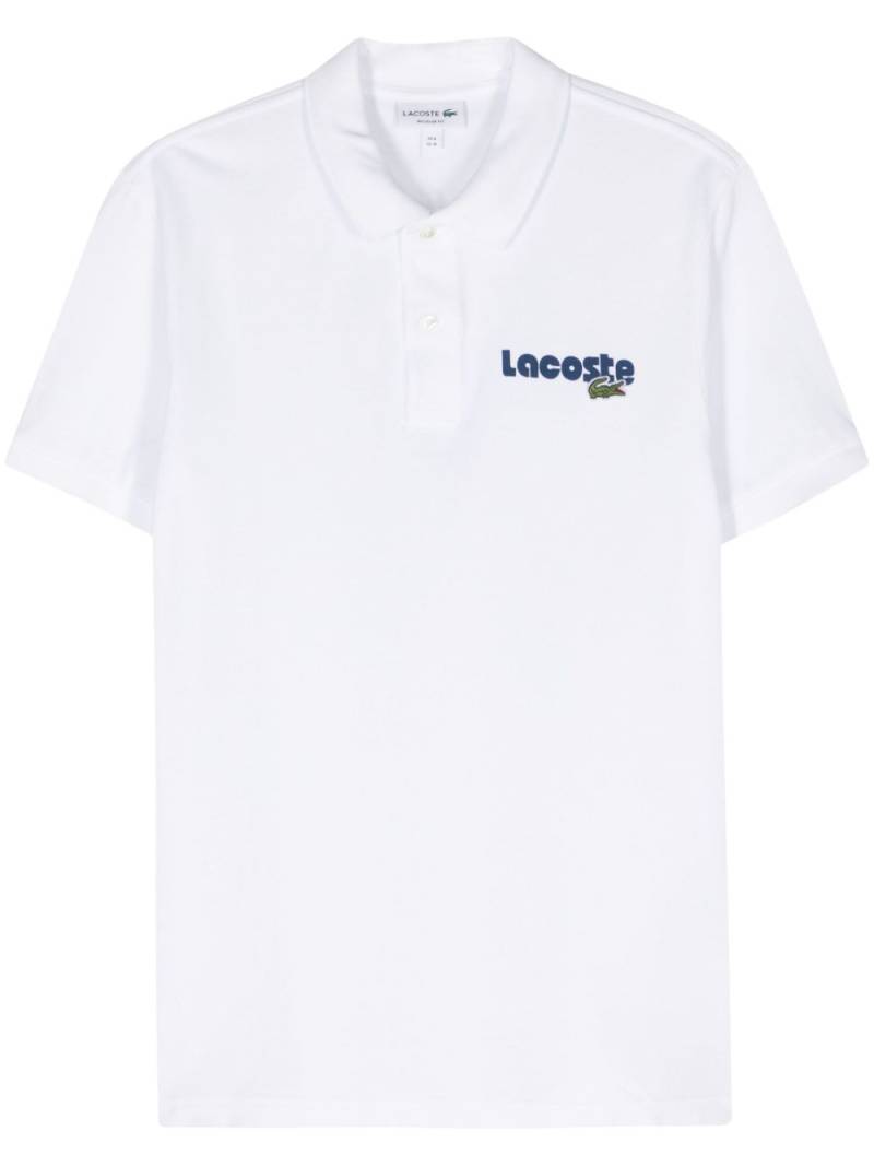 Lacoste logo-print piqué polo shirt - White von Lacoste