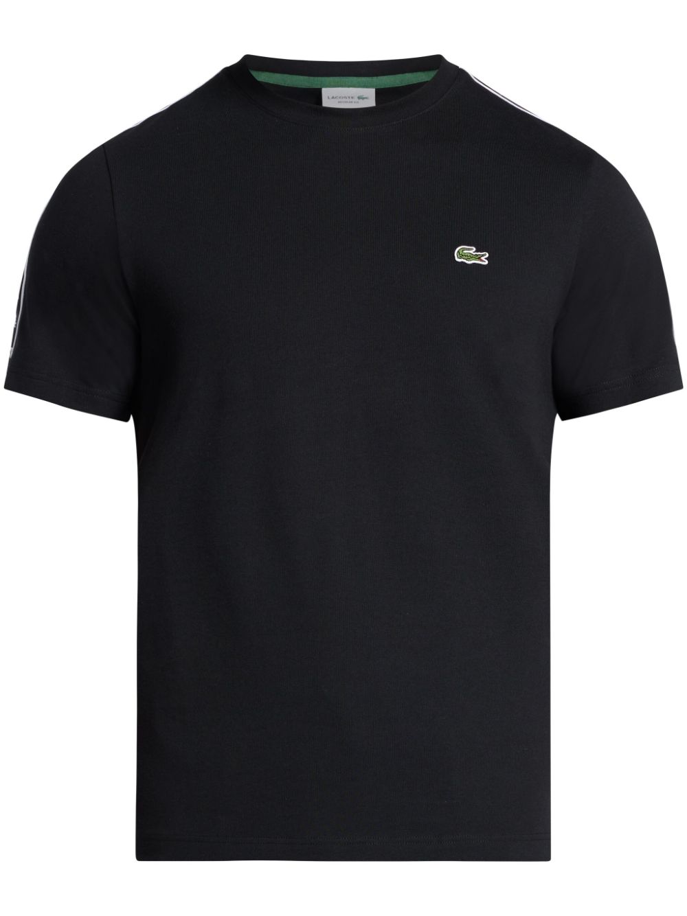 Lacoste logo-tape cotton T-shirt - Black von Lacoste