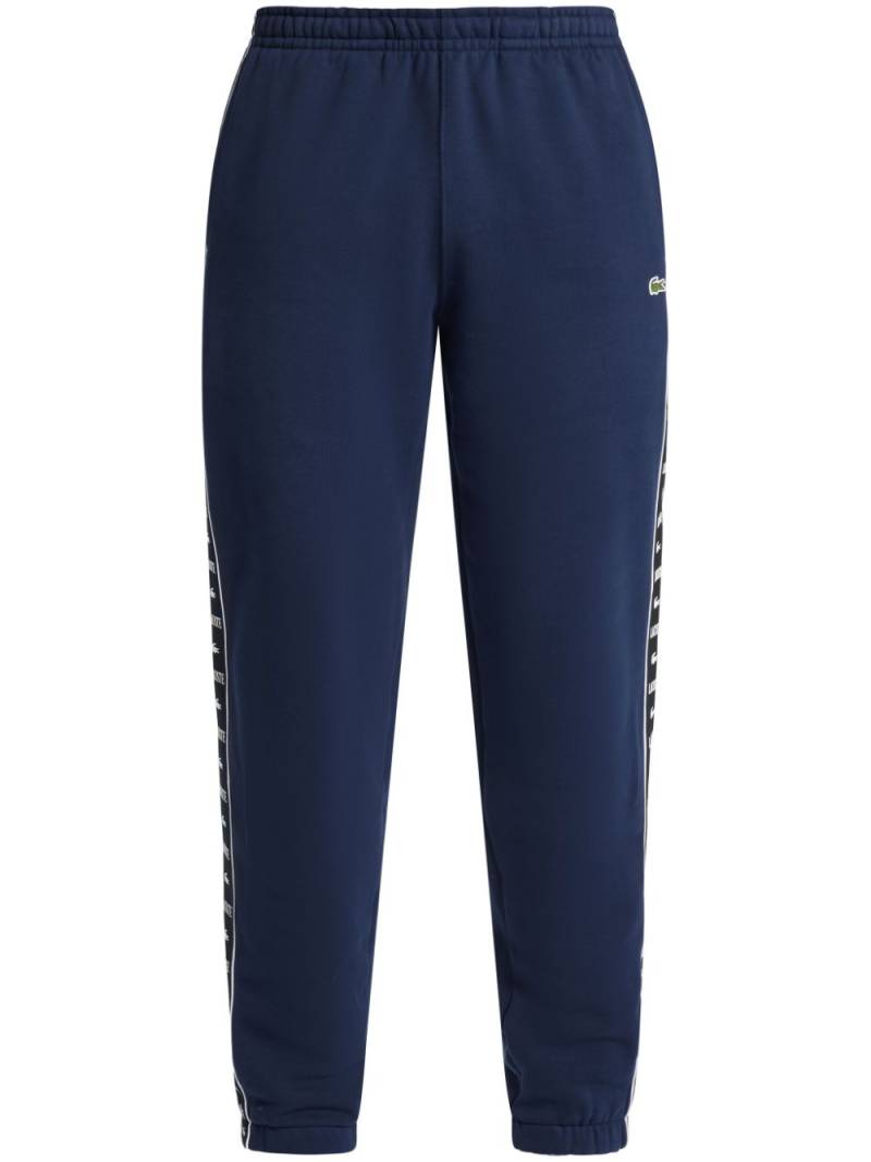 Lacoste logo-tape cotton-blend track pants - Blue von Lacoste