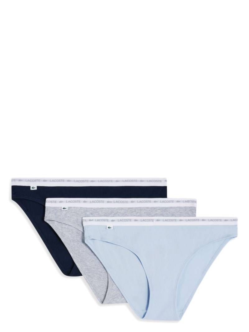 Lacoste logo waistband three-piece brief set - Blue von Lacoste