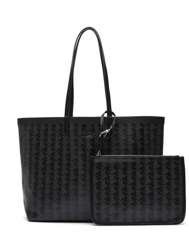 Lacoste medium Zely monogram tote bag - Black von Lacoste