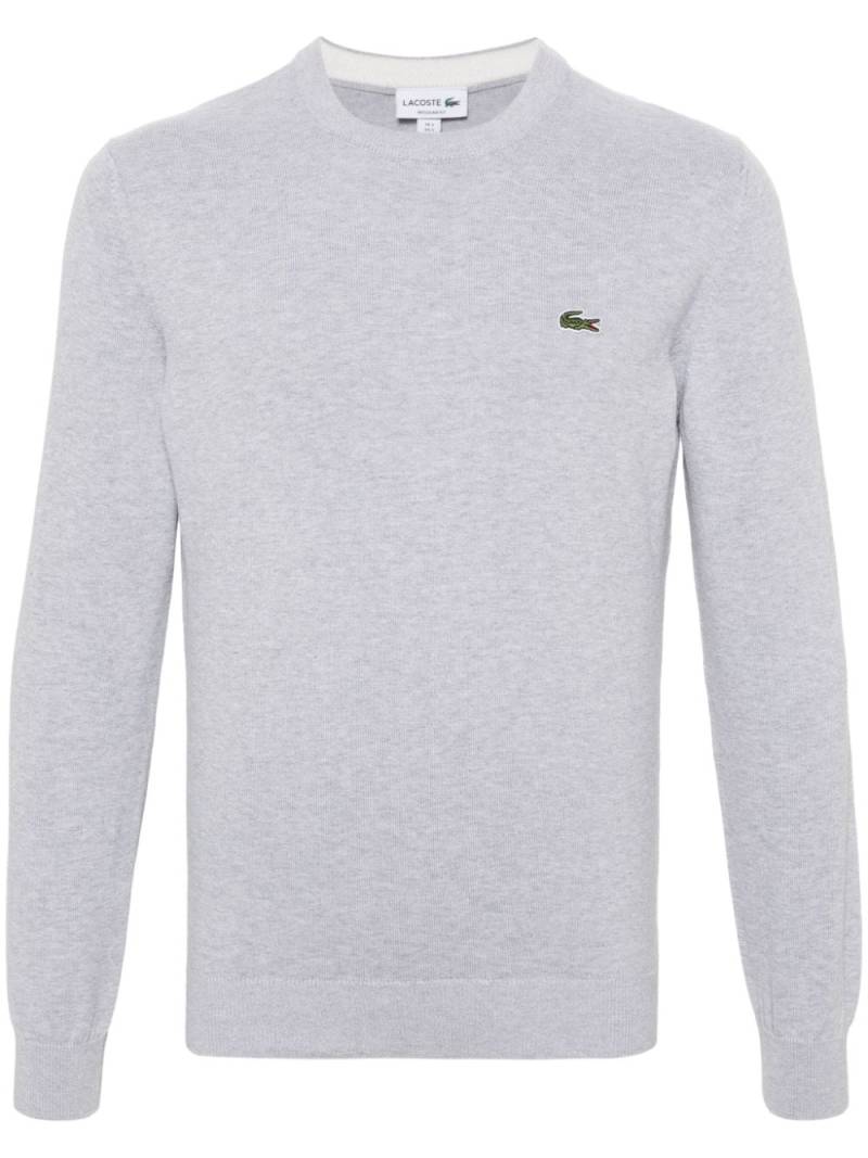 Lacoste mélange-effect cotton jumper - Grey von Lacoste