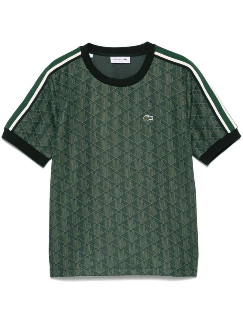 Lacoste monogram-jacquard T-shirt - Green von Lacoste