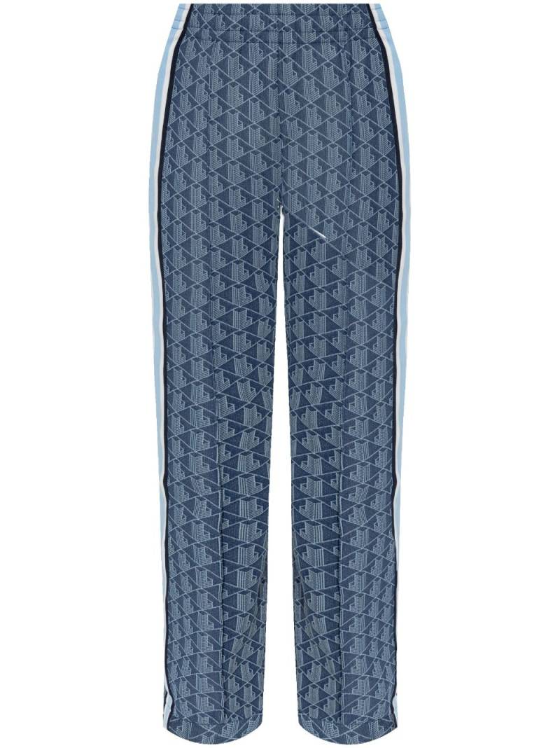 Lacoste monogram-pattern track pants - Blue von Lacoste