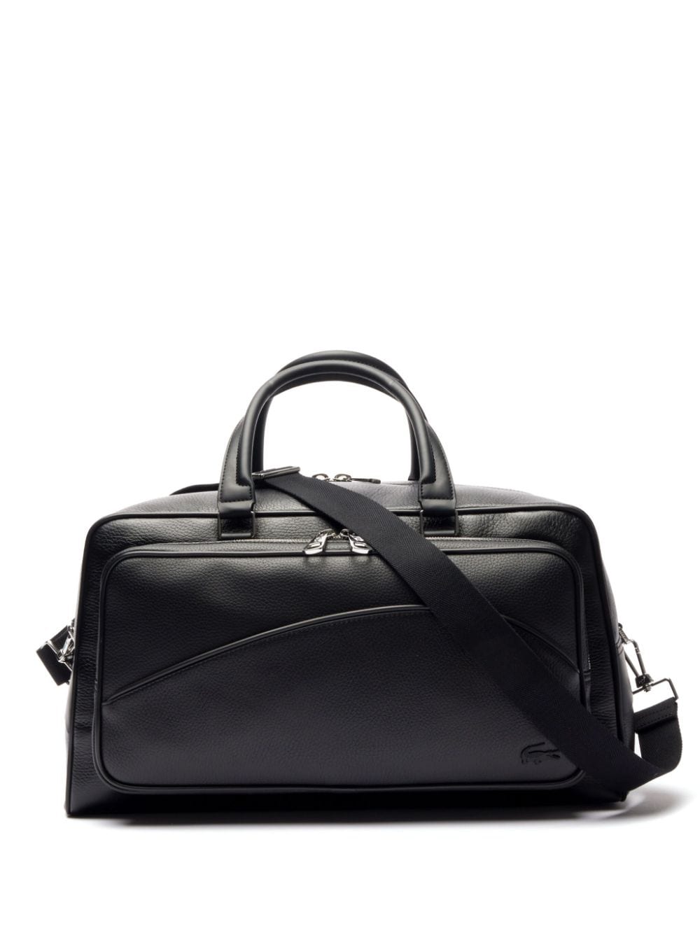 Lacoste multi-pocket leather holdall - Black von Lacoste