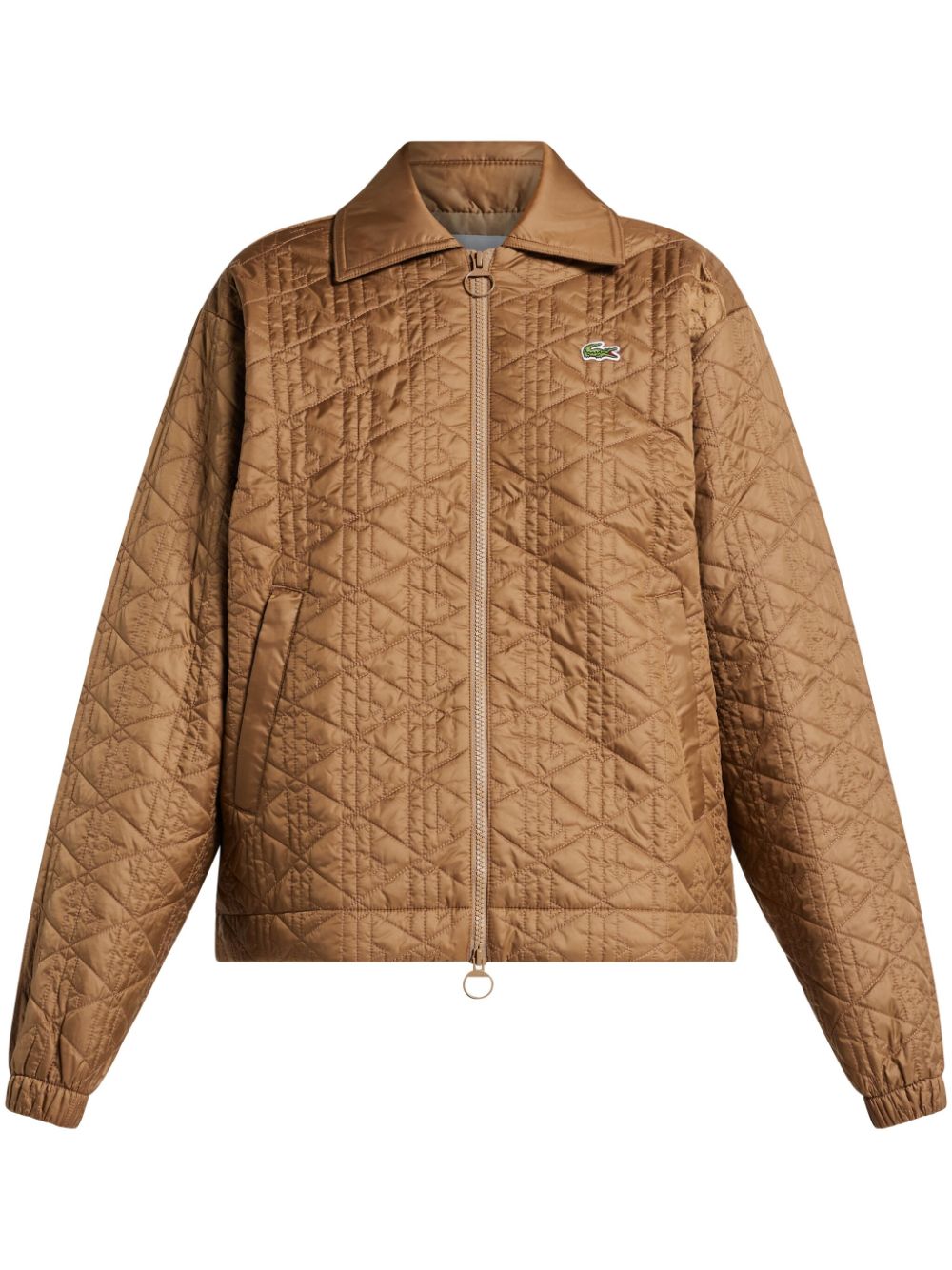 Lacoste padded monogram jacket - Brown von Lacoste