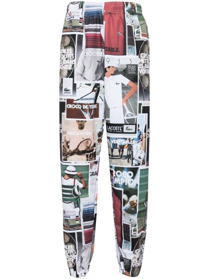 Lacoste photograph-print straight-leg track pants - White von Lacoste