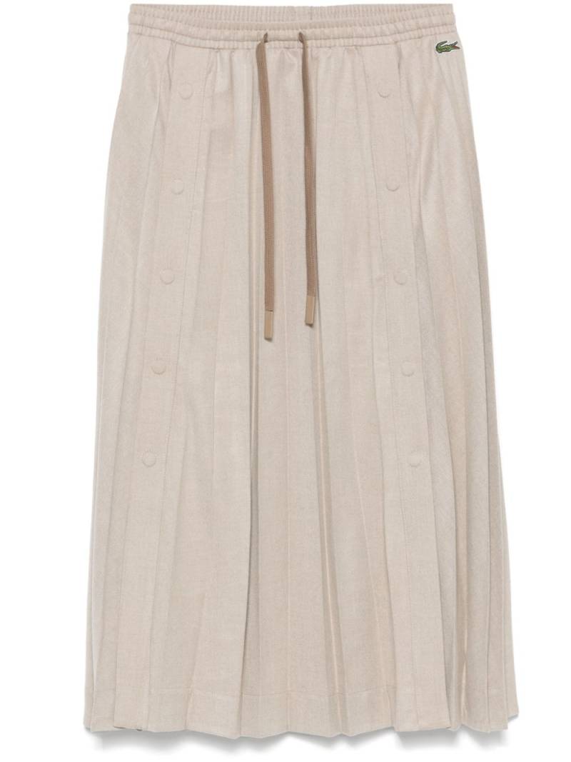 Lacoste pleated maxi skirt - Neutrals von Lacoste