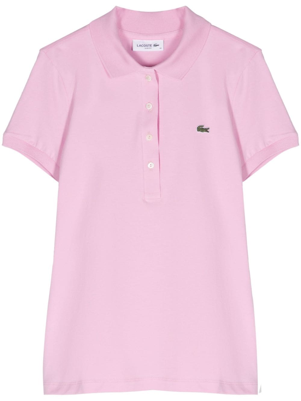 Lacoste polo-collar jersey polo top - Pink von Lacoste