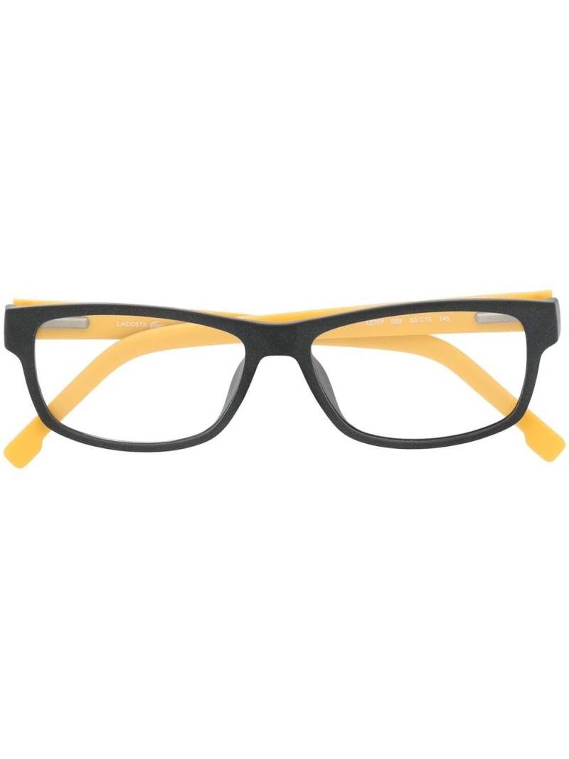 Lacoste rectangle-frame two-tone glasses - Black von Lacoste