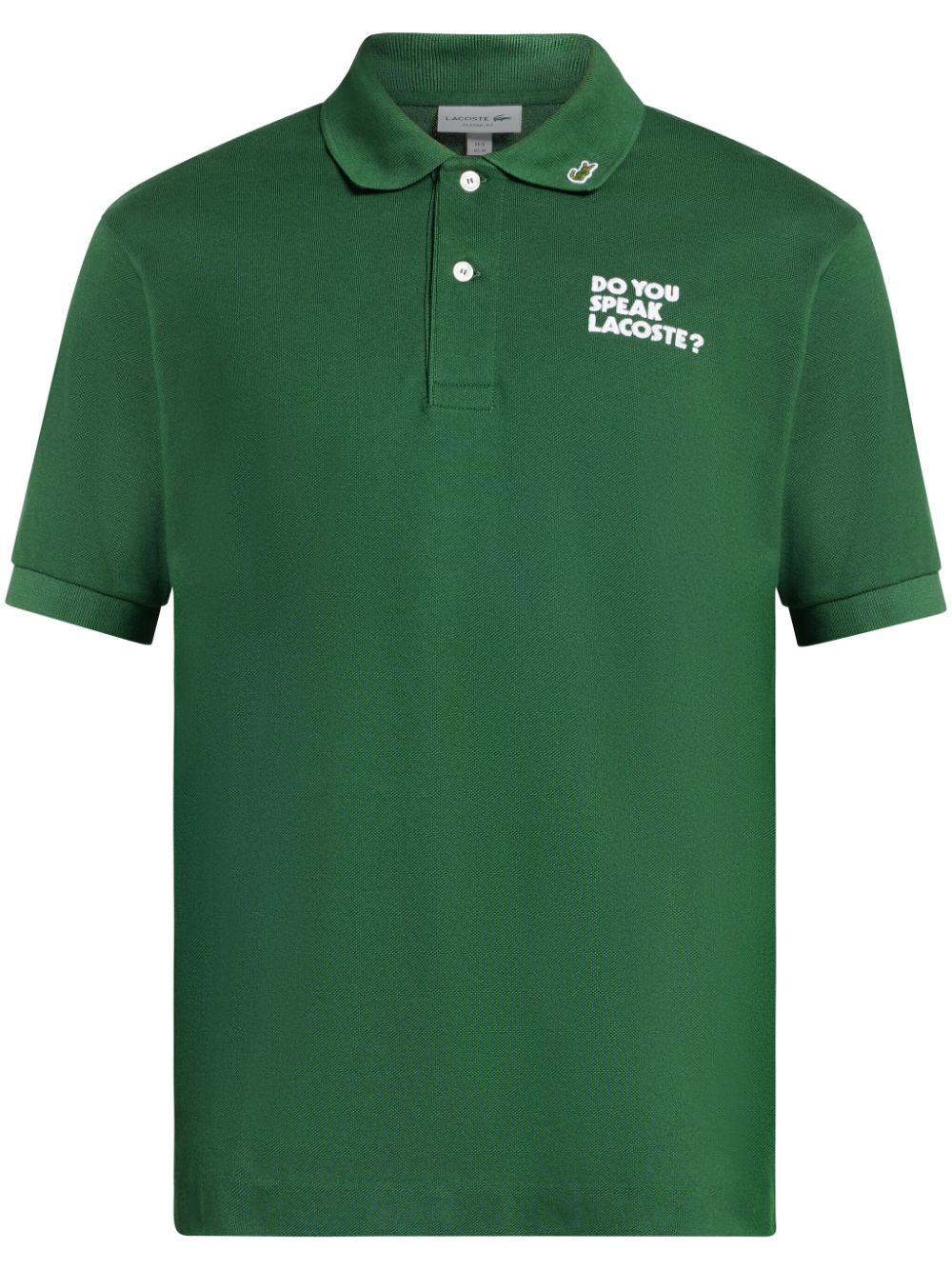 Lacoste slogan-embroidered polo shirt - Green von Lacoste