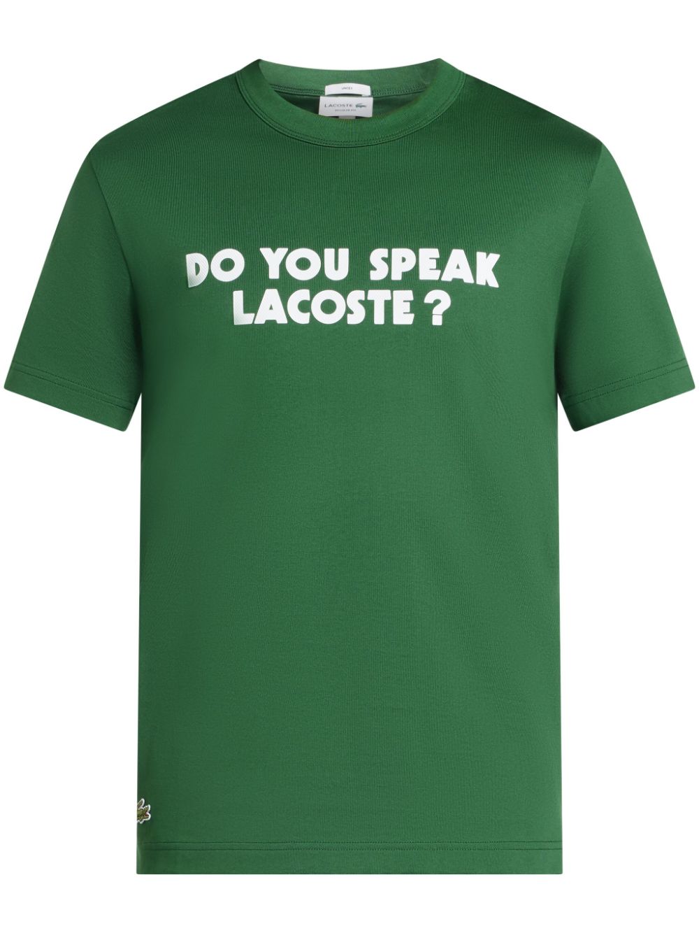 Lacoste slogan-print cotton T-shirt - Green von Lacoste