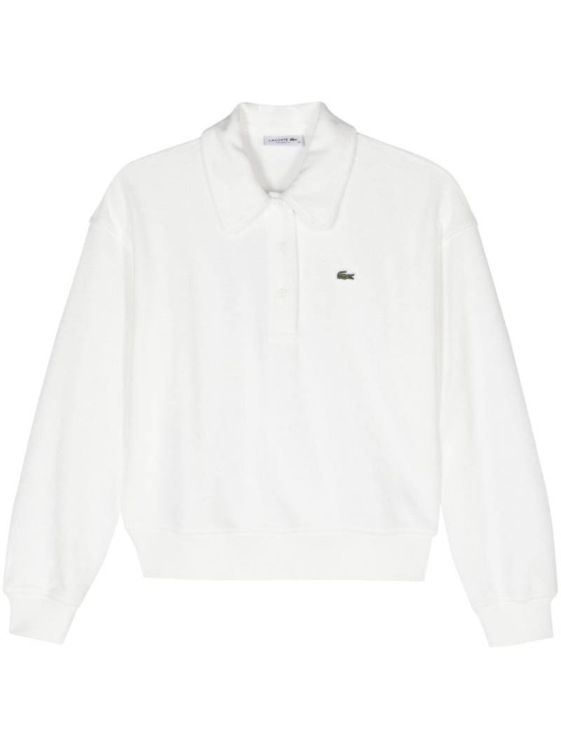 Lacoste towelling-finish polo top - White von Lacoste