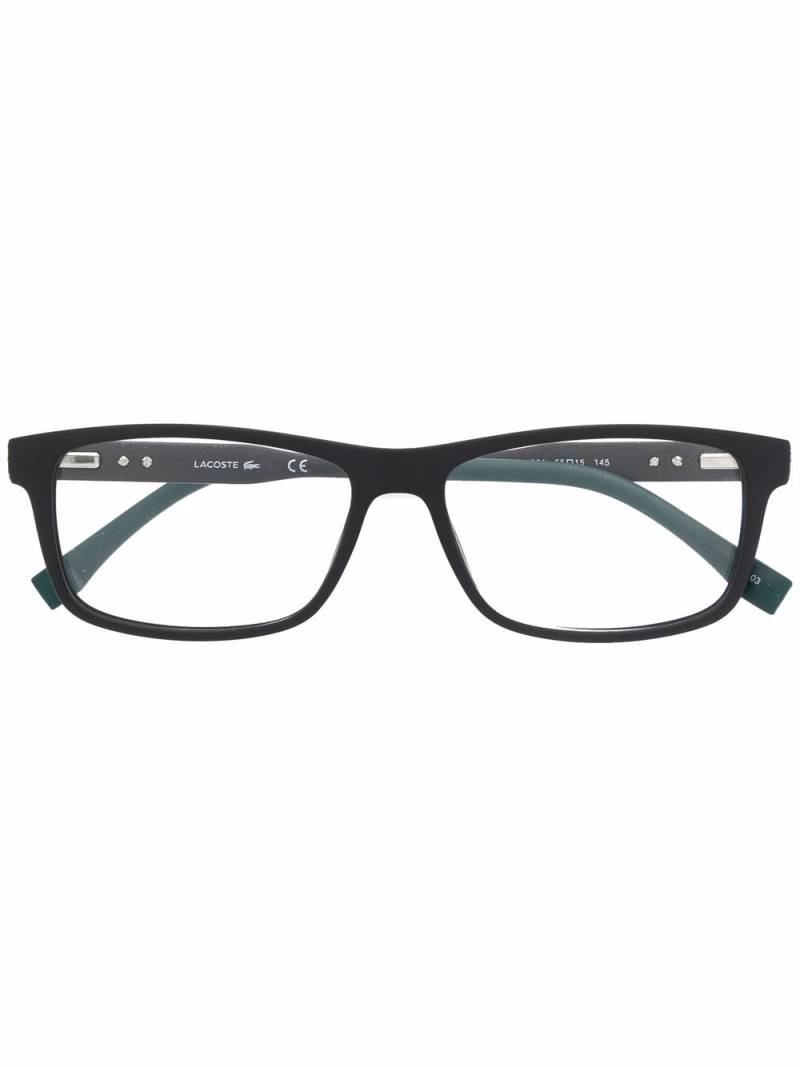 Lacoste two-tone rectangle-frame glasses - Black von Lacoste