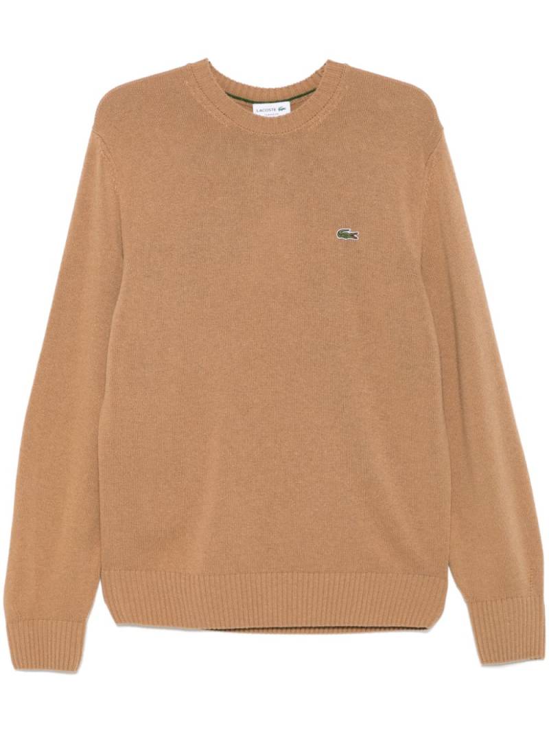 Lacoste wool crew-neck sweater - Brown von Lacoste