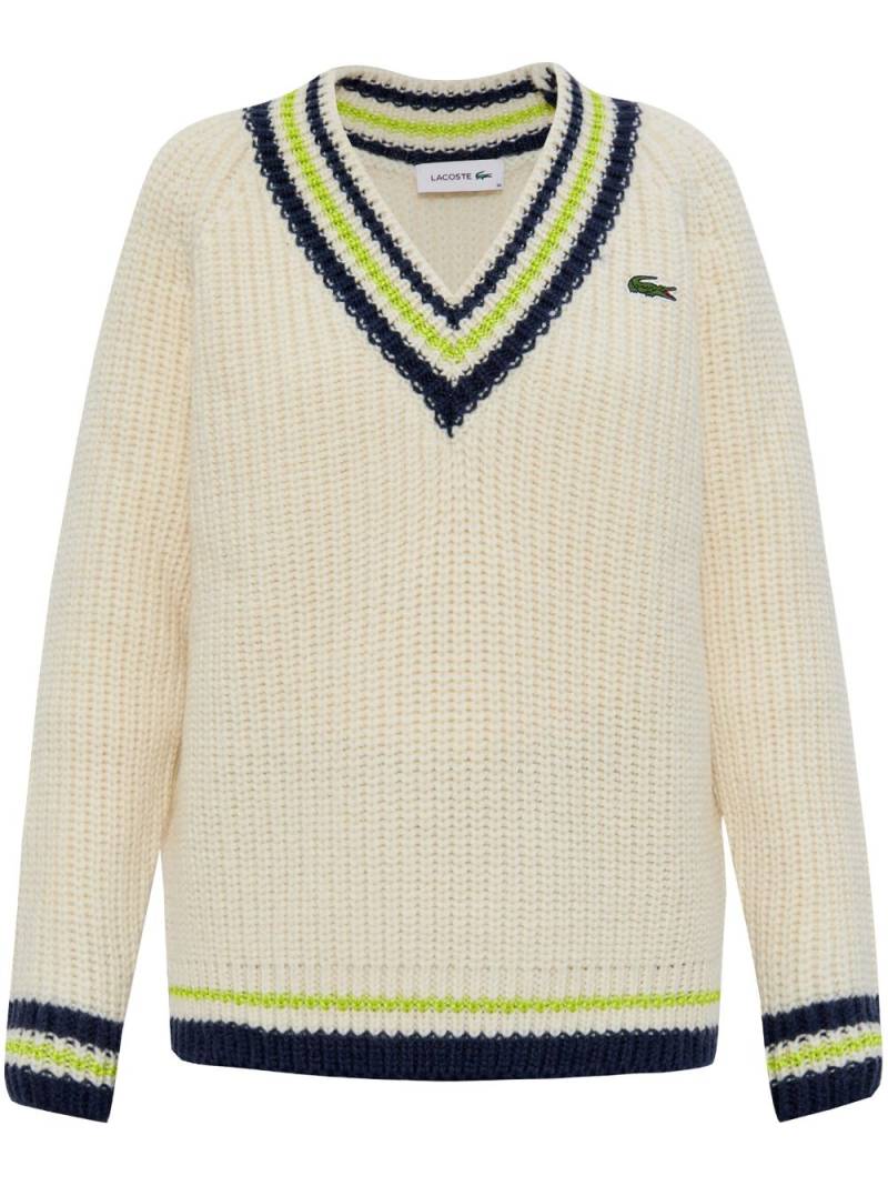 Lacoste wool sweater - White von Lacoste