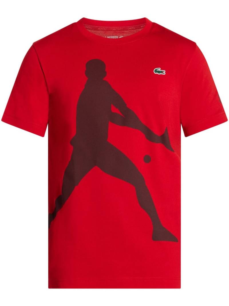 Lacoste x Novak Djokovic graphic-print T-shirt - Red von Lacoste