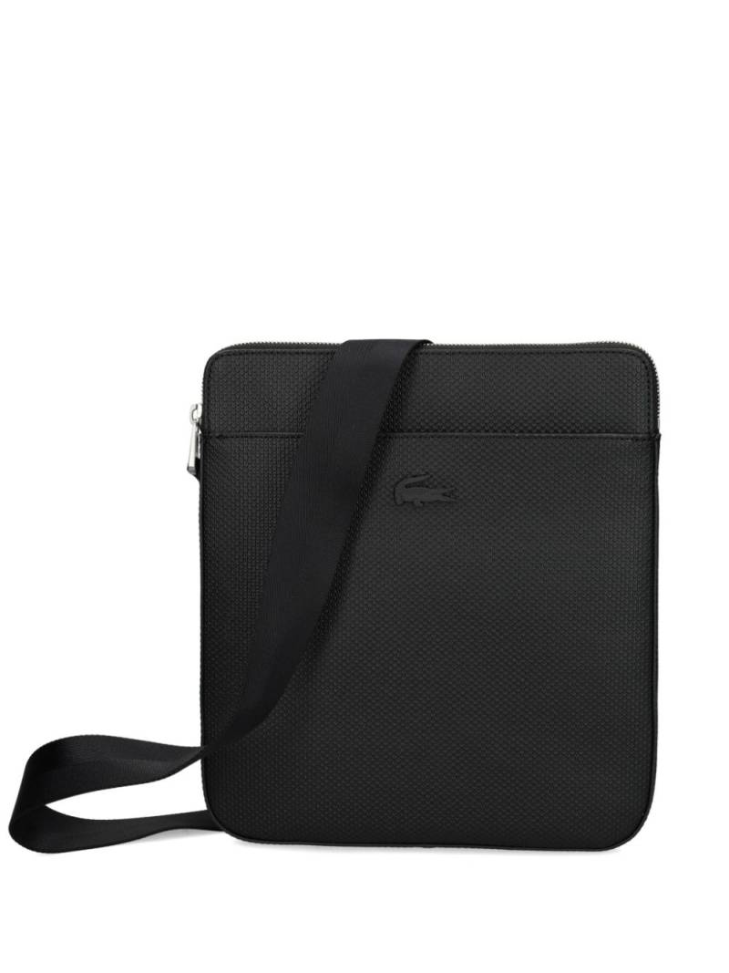 Lacoste zip-up piqué bag - Black von Lacoste