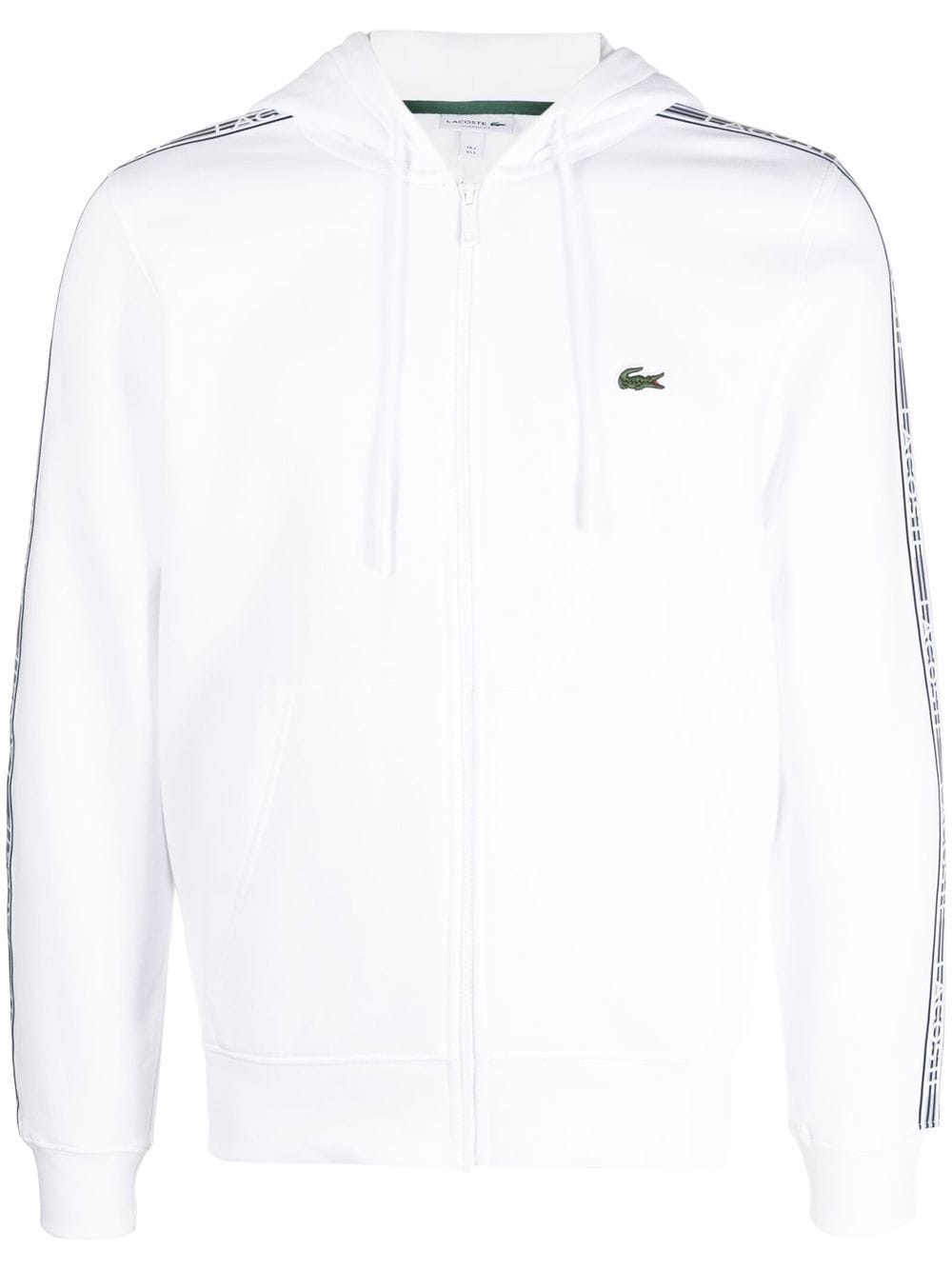 Lacoste zipped-up drawstring hoodie - White von Lacoste