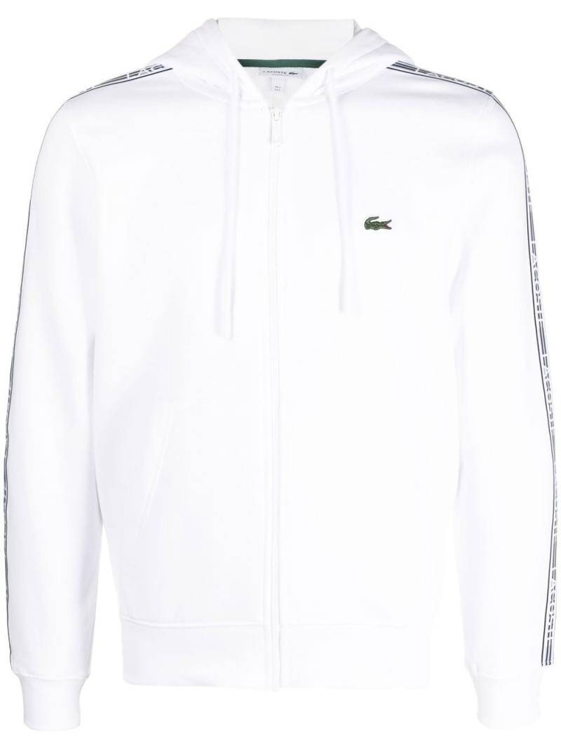 Lacoste zipped-up drawstring hoodie - White von Lacoste