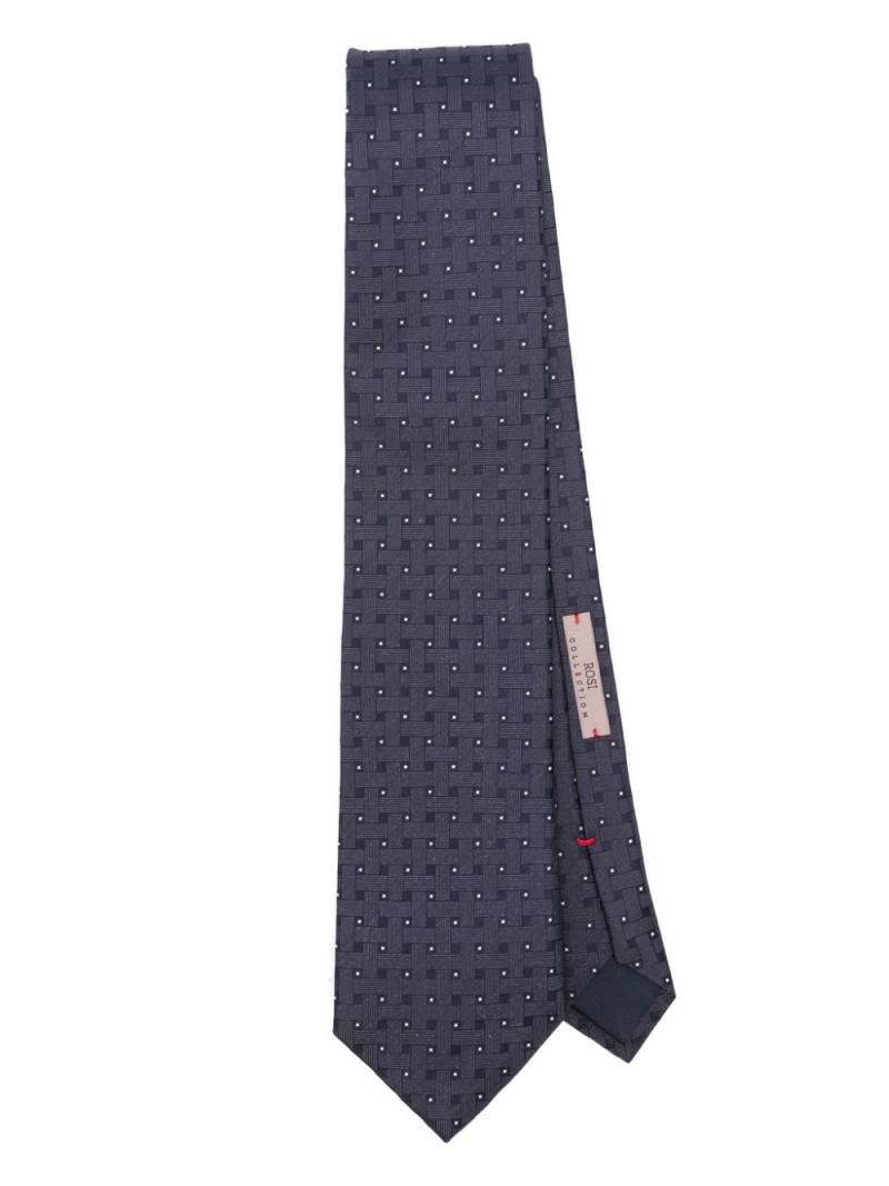 Lady Anne patterned-jacquard tie - Blue von Lady Anne