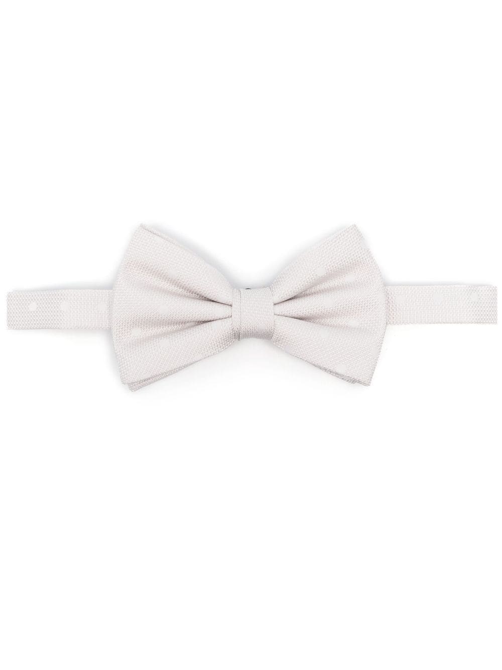 Lady Anne polka dot-print silk bow tie - Grey von Lady Anne