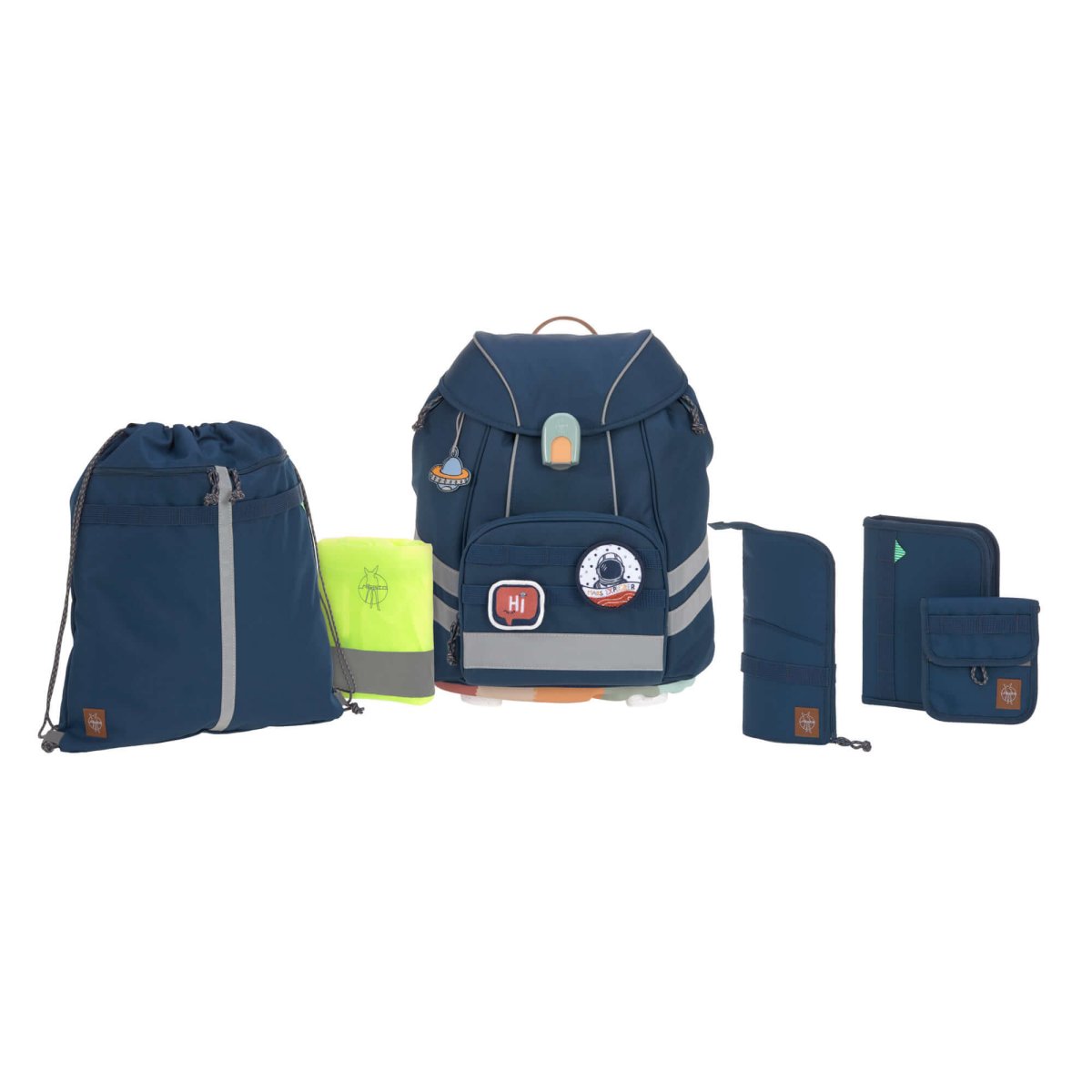 Flexy - Schulrucksack Set, 7-teilig in Navy Blau von Lässig