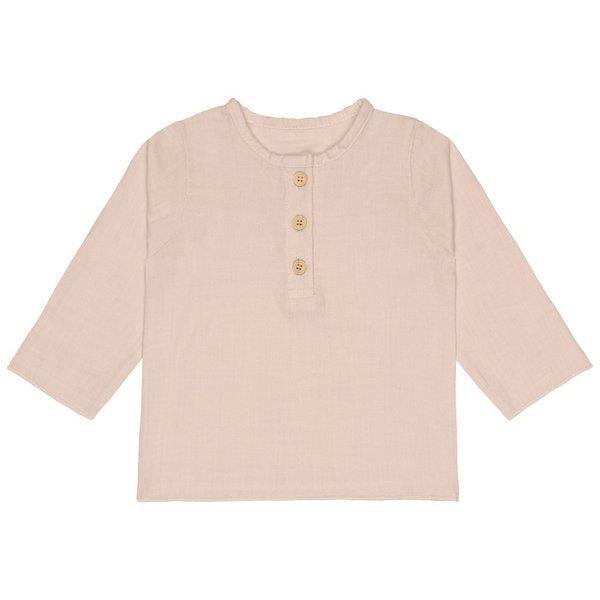 LÄSSIG Mull Langarmhemd Cloud Powder Pink 98104 Unisex  98/104 von Lässig