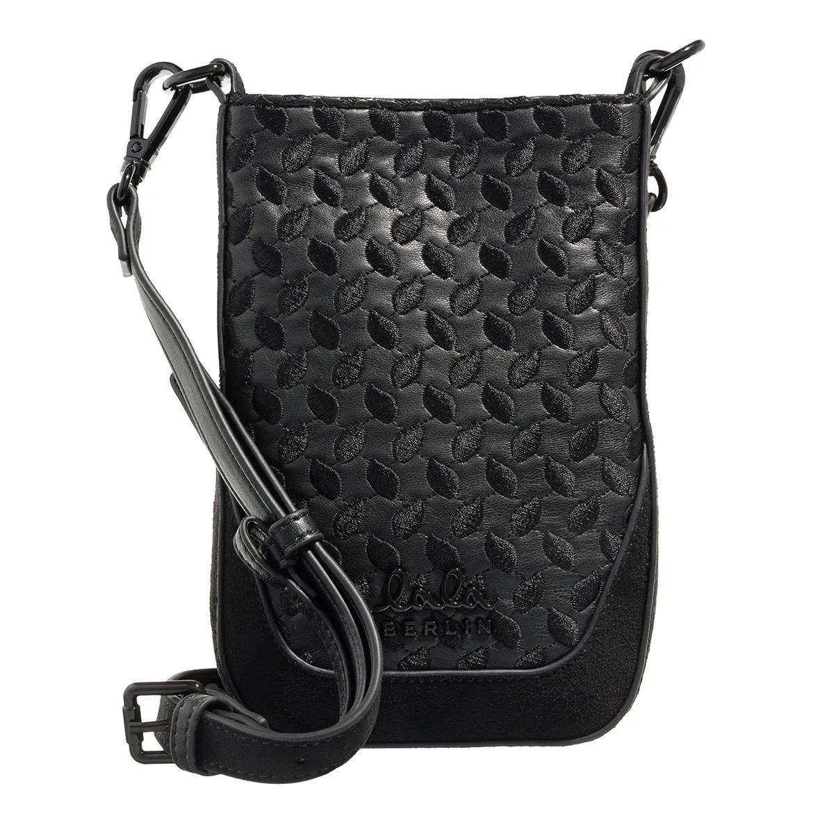 Lala Berlin Umhängetasche - Flat Crossbody Milwa - Gr. unisize - in Schwarz - für Damen von Lala Berlin